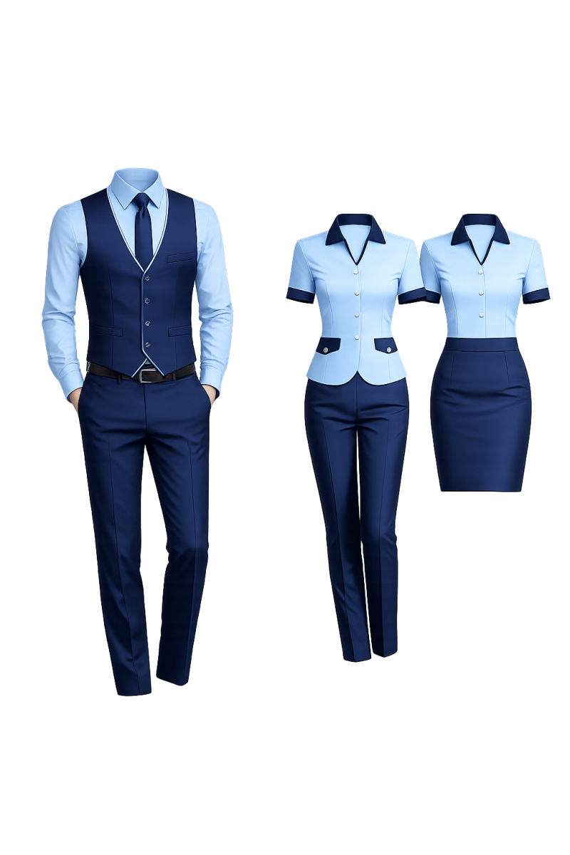 Office Staff Uniforms Front